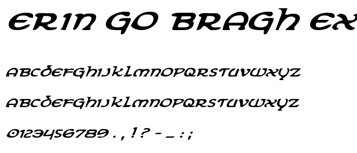 Erin Go Bragh ExpandItalic font